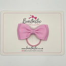 3 Inch Flat Double Bow Thin Elastic - Tulip