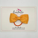 3 Inch Flat Double Bow Thin Elastic - Gold