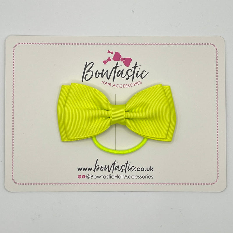 3 Inch Flat Double Bow Thin Elastic - Pineapple