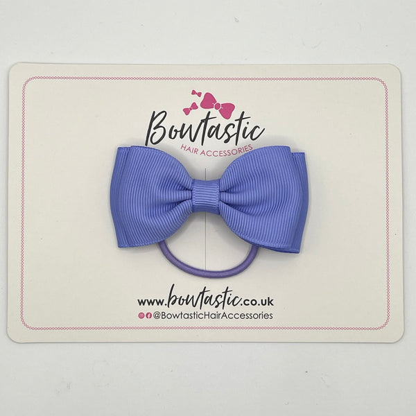 3 Inch Flat Double Bow Thin Elastic - Iris