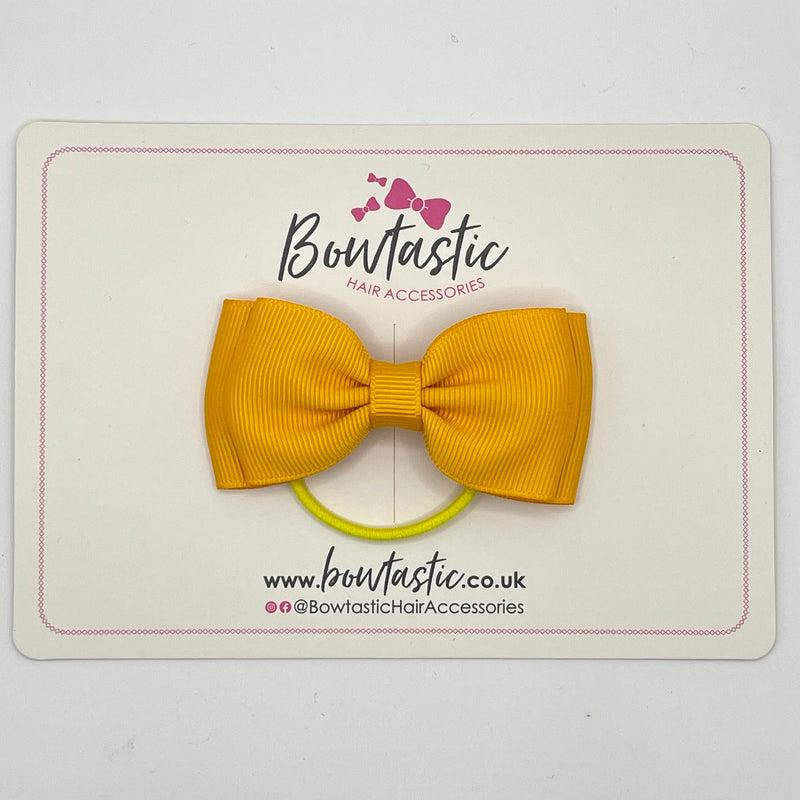 3 Inch Flat Double Bow Thin Elastic - Dandelion