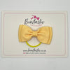 3 Inch Flat Double Bow Thin Elastic - Chamois