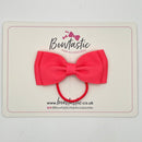 3 Inch Flat Double Bow Thin Elastic - Passion Fruit