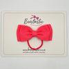 3 Inch Flat Double Bow Thin Elastic - Passion Fruit