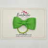 3 Inch Flat Double Bow Thin Elastic - Green Flash