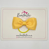3 Inch Flat Double Bow Thin Elastic - Buttercup