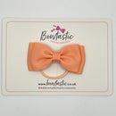 3 Inch Flat Double Bow Thin Elastic - Peach