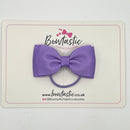 3 Inch Flat Double Bow Thin Elastic - Hyacinth