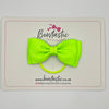 3 Inch Flat Double Bow Thin Elastic - Key Lime