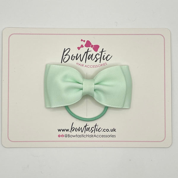 3 Inch Flat Double Bow Thin Elastic - Ice Mint