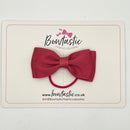 3 Inch Flat Double Bow Thin Elastic - Colonial Rose