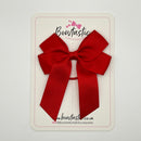 3.5 Inch Tail Bow Thin Elastic - Red