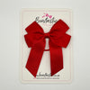 3.5 Inch Tail Bow Thin Elastic - Red