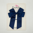 3.5 Inch Tail Bow Thin Elastic - Navy
