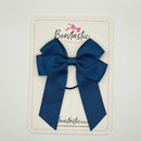 3.5 Inch Tail Bow Thin Elastic - Light Navy