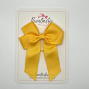 3.5 Inch Tail Bow Thin Elastic - Yellow Gold