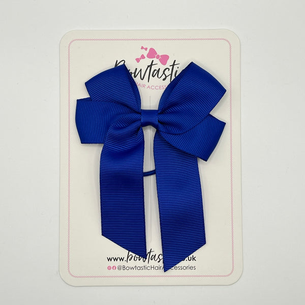 3.5 Inch Tail Bow Thin Elastic - Cobalt