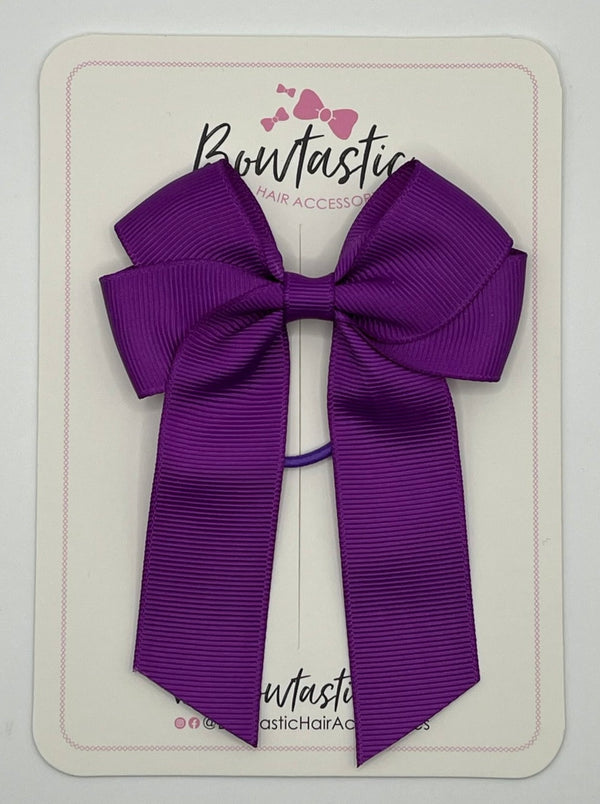 3.5 Inch Tail Bow Thin Elastic - Ultra Violet