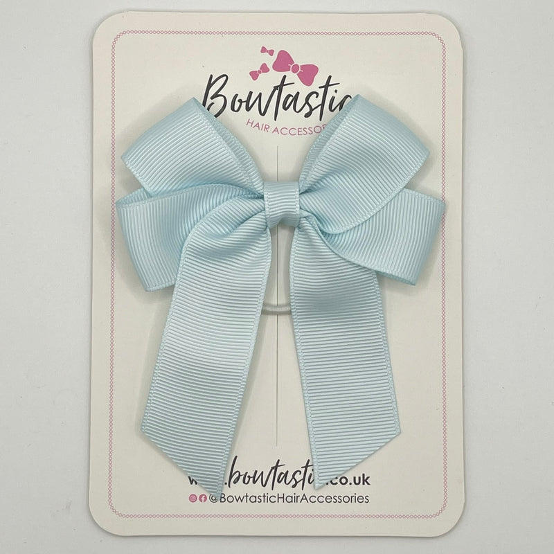 3.5 Inch Tail Bow Thin Elastic - Blue Vapor