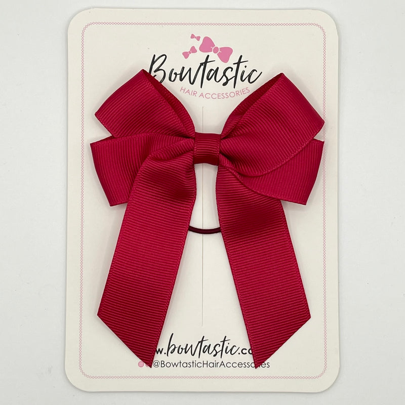 3.5 Inch Tail Bow Thin Elastic - Beauty