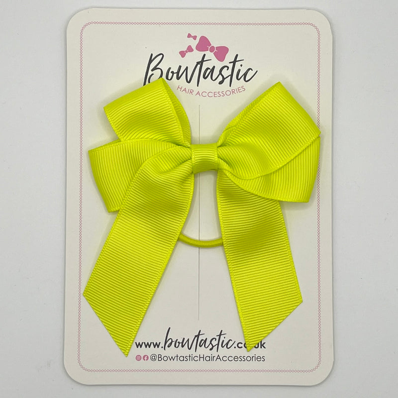 3.5 Inch Tail Bow Thin Elastic - Pineapple