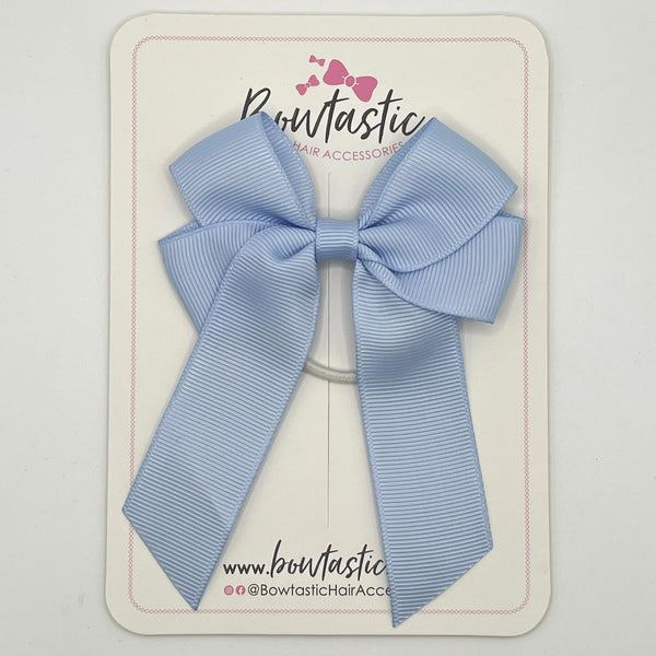 3.5 Inch Tail Bow Thin Elastic - Bluebell