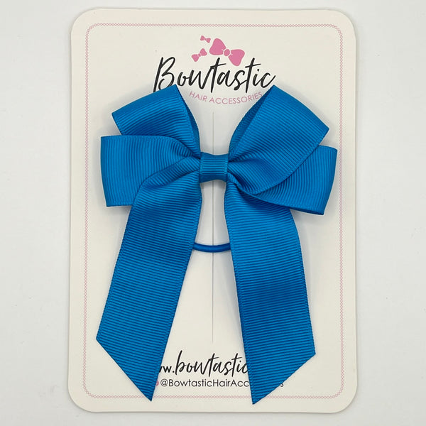 3.5 Inch Tail Bow Thin Elastic - Dress Blue