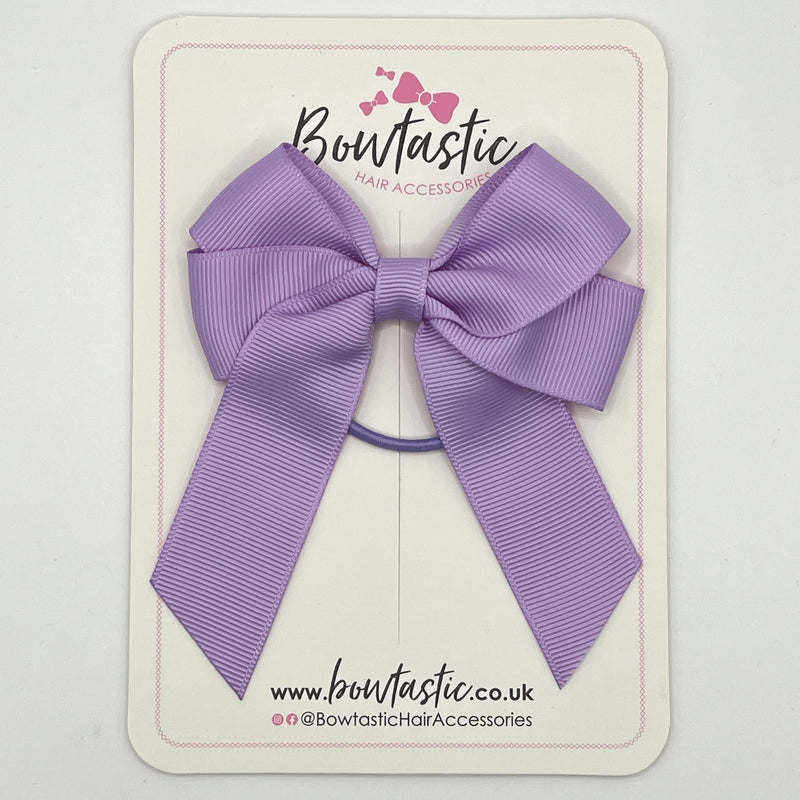 3.5 Inch Tail Bow Thin Elastic - Light Orchid