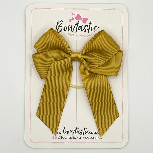 3.5 Inch Tail Bow Thin Elastic - Dijon