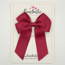 3.5 Inch Tail Bow Thin Elastic - Rosewood