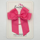 3.5 Inch Tail Bow Thin Elastic - Hot Pink