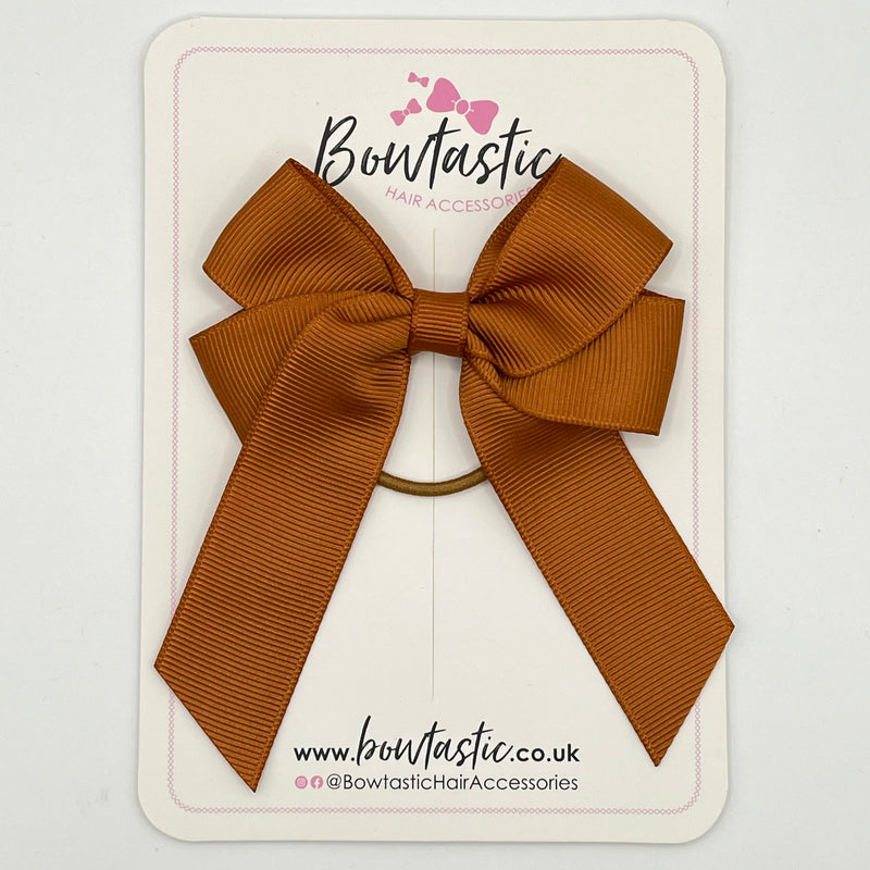 3.5 Inch Tail Bow Thin Elastic - Copper