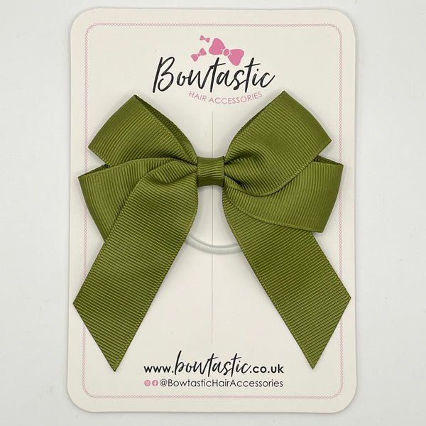 3.5 Inch Tail Bow Thin Elastic - Willow