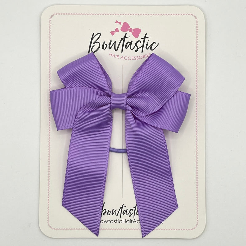 3.5 Inch Tail Bow Thin Elastic - Hyacinth