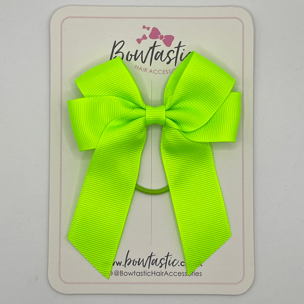 3.5 Inch Tail Bow Thin Elastic - Key Lime