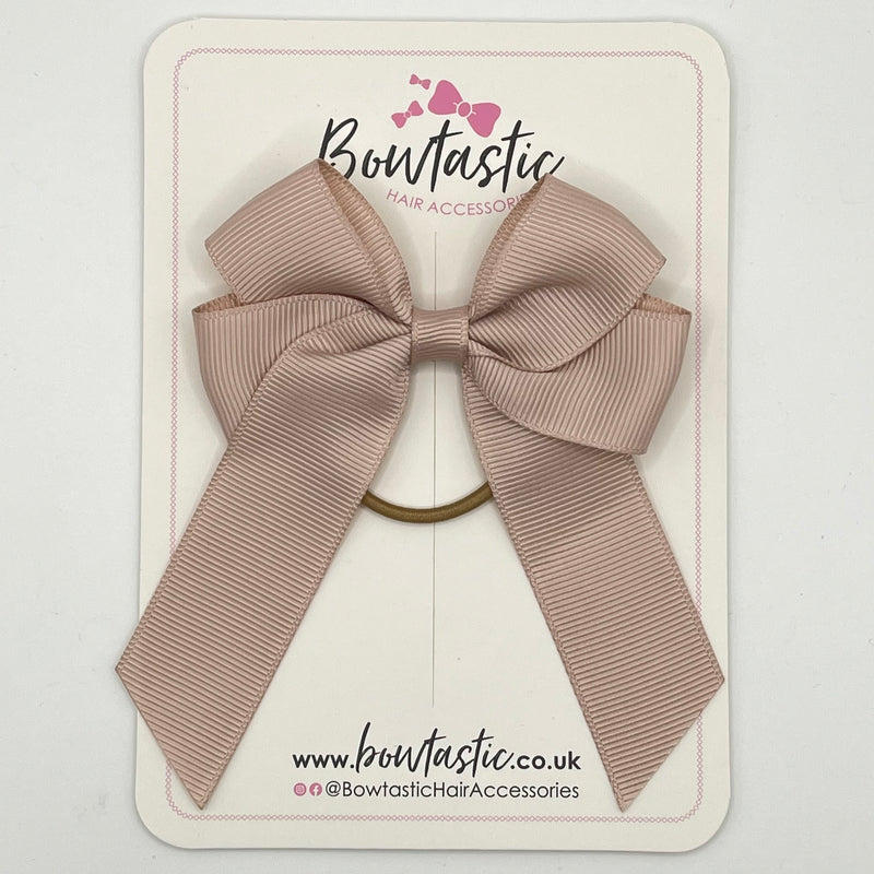 3.5 Inch Tail Bow Thin Elastic - Vanilla