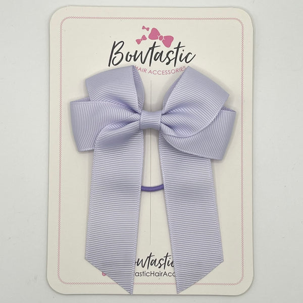 3.5 Inch Tail Bow Thin Elastic - Lilac Mist