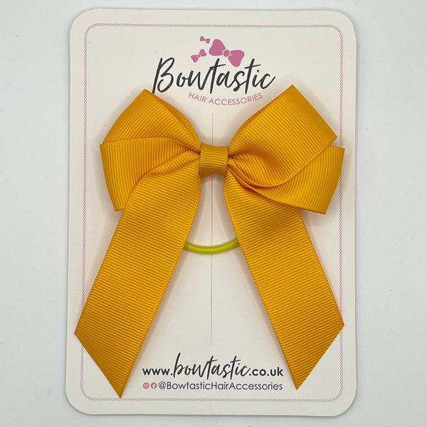 3.5 Inch Tail Bow Thin Elastic - Dandelion