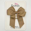 3.5 Inch Tail Bow Thin Elastic - Latte