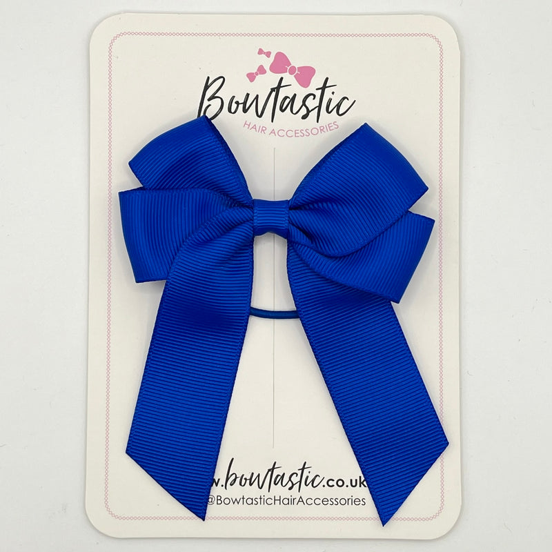 3.5 Inch Tail Bow Thin Elastic - Electric Blue