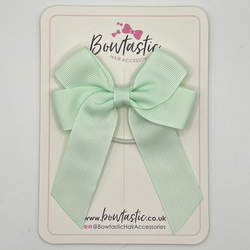 3.5 Inch Tail Bow Thin Elastic - Ice Mint