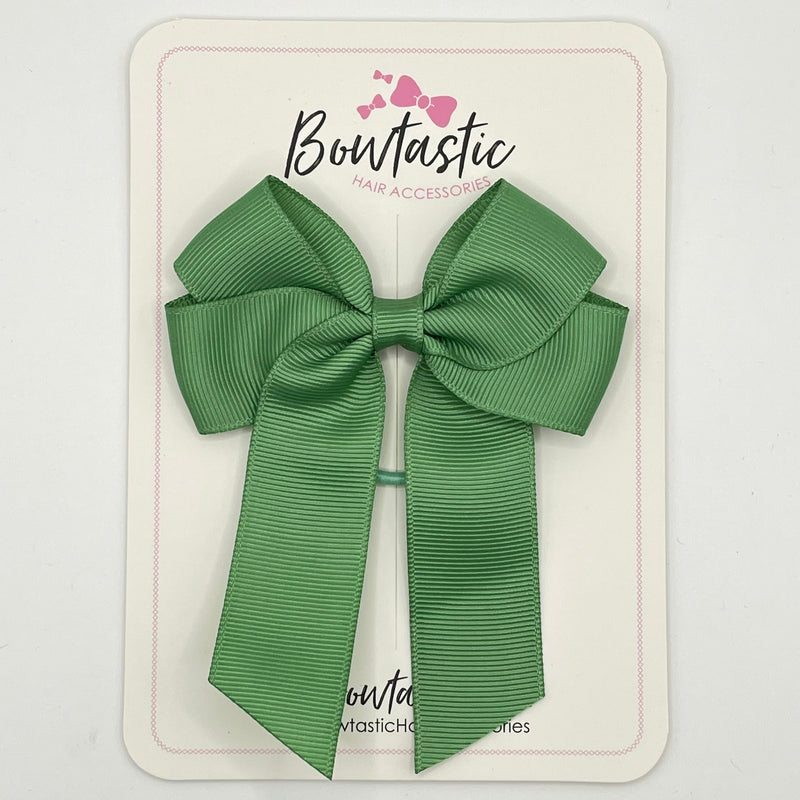 3.5 Inch Tail Bow Thin Elastic - Sage Green