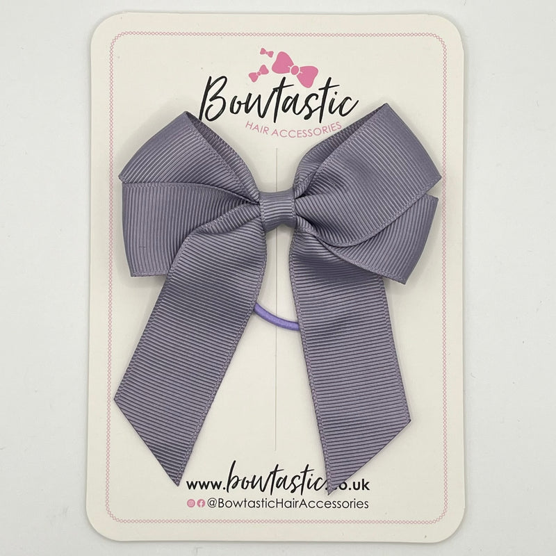 3.5 Inch Tail Bow Thin Elastic - Thistle