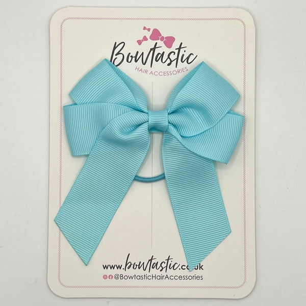 3.5 Inch Tail Bow Thin Elastic - Ocean Blue