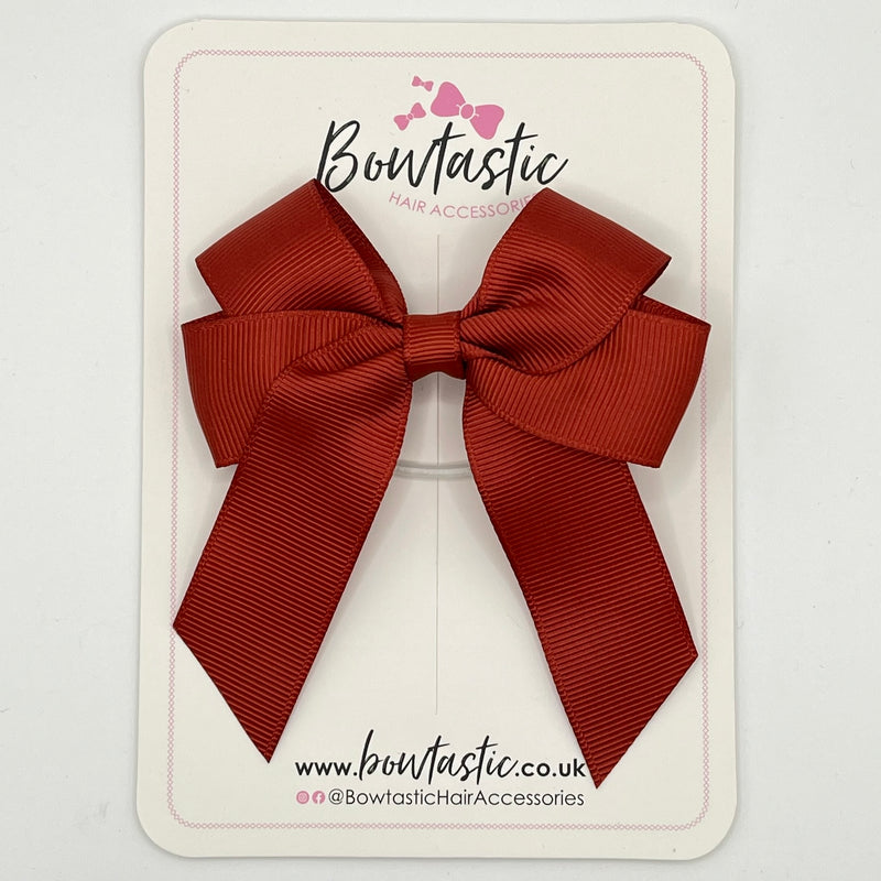 3.5 Inch Tail Bow Thin Elastic - Rust