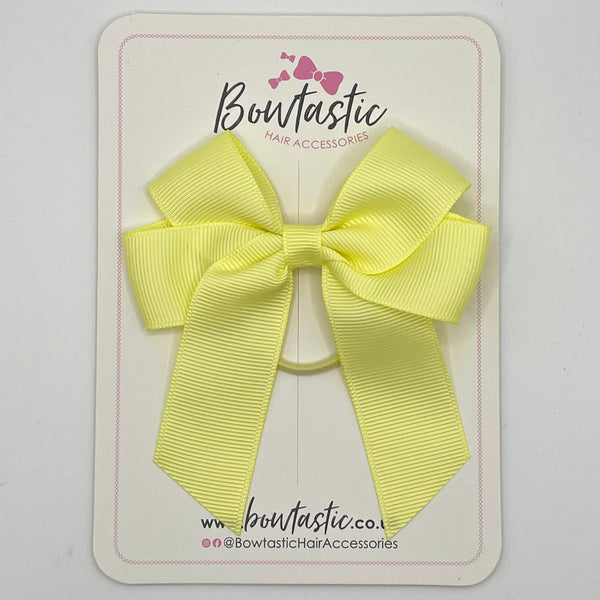 3.5 Inch Tail Bow Thin Elastic - Baby Maize