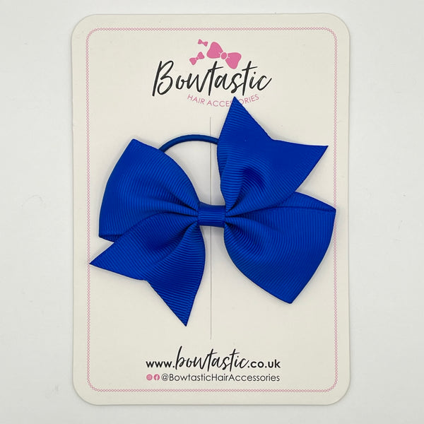 3.5 Inch Flat Bow Thin Elastic - Electric Blue