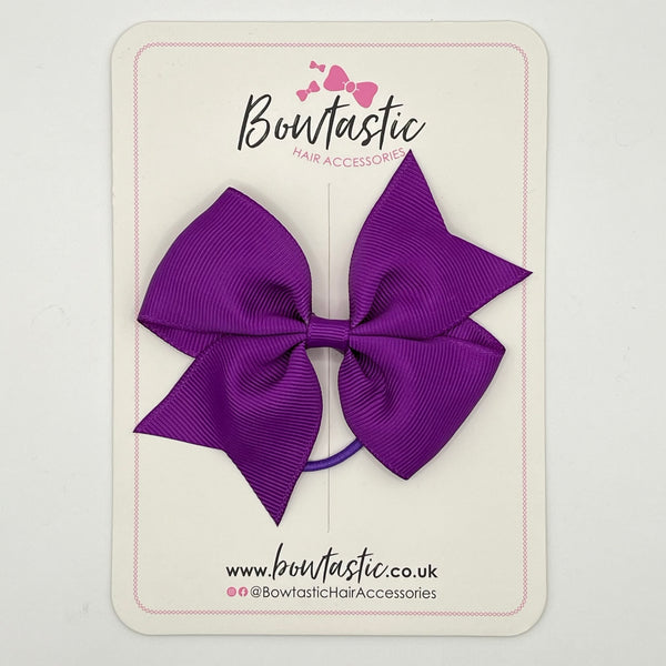 3.5 Inch Flat Bow Thin Elastic - Ultra Violet