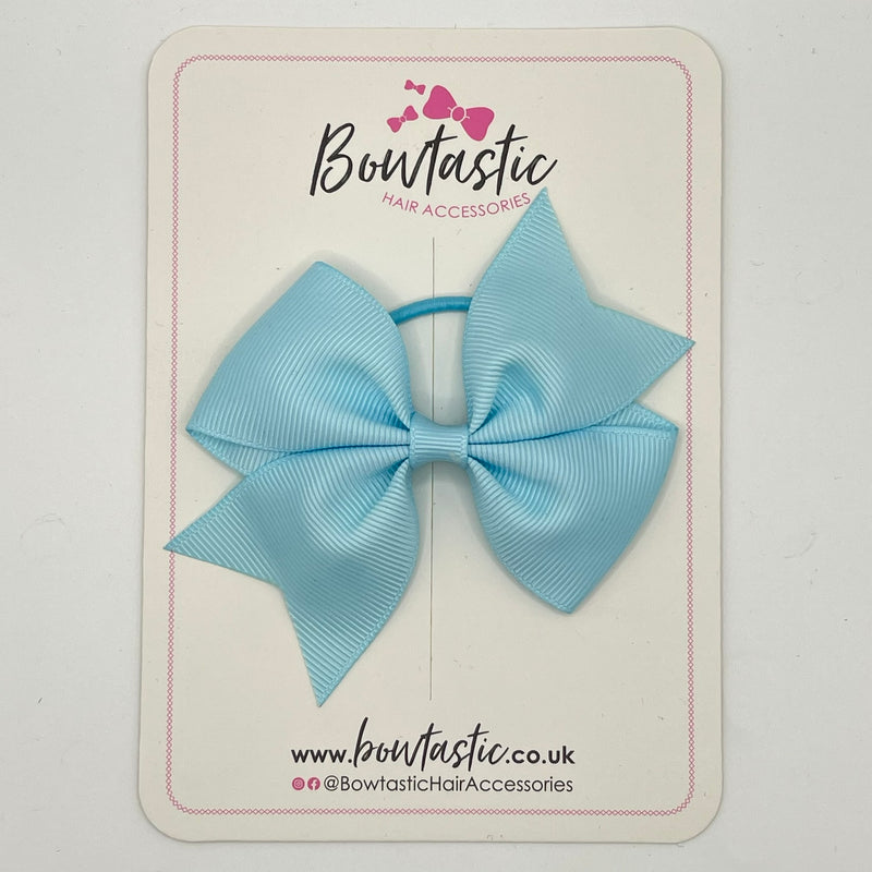 3.5 Inch Flat Bow Thin Elastic - Light Blue