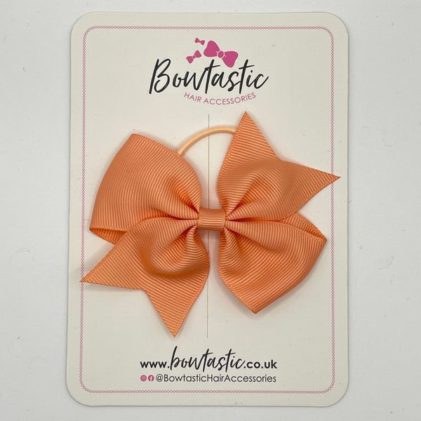 3.5 Inch Flat Bow Thin Elastic - Peach